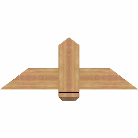 Ekena Millwork Eugene Smooth Timber Gable Bracket, Western Red Cedar, 36"W x 13"H x 5 1/2"D x 5 1/2"F, 9/12 Pitch GBW036X13X0606EUG00SWR